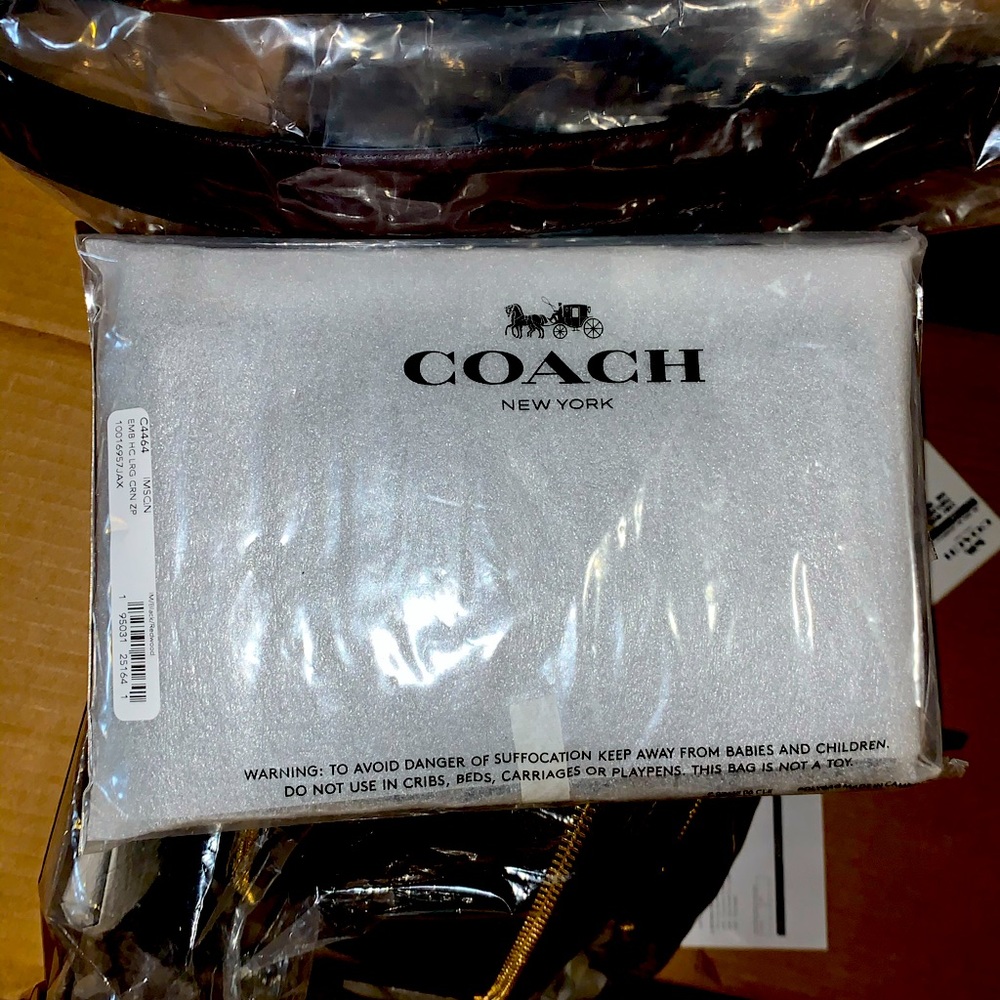 Coach Signature Monogram Lg Court & Bordeaux NO WRISTLET NO BELT! BACKPACK ONLY! - Picture 10 of 16